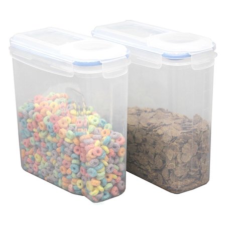 BASICWISE Small BPA-Free Plastic Food Containers with Airtight Spout Lid, PK 2 QI003437